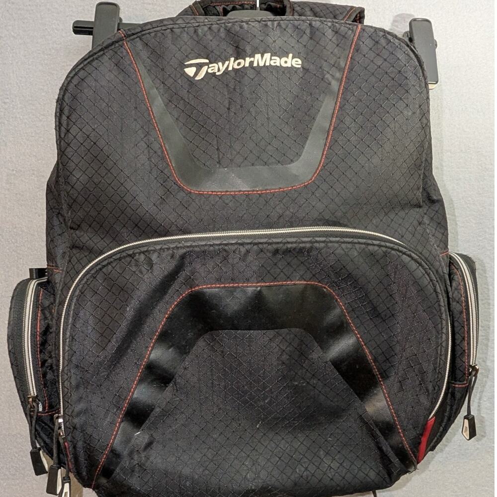 TaylorMade TM18 Staff Pro Performance Backpack With Laptop Slot Black Padded